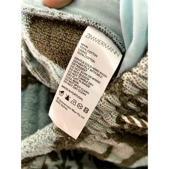 NEW Zimmermann Lyre Terry Towel Wide-Leg Pants size US 6 - Picture 6 of 7